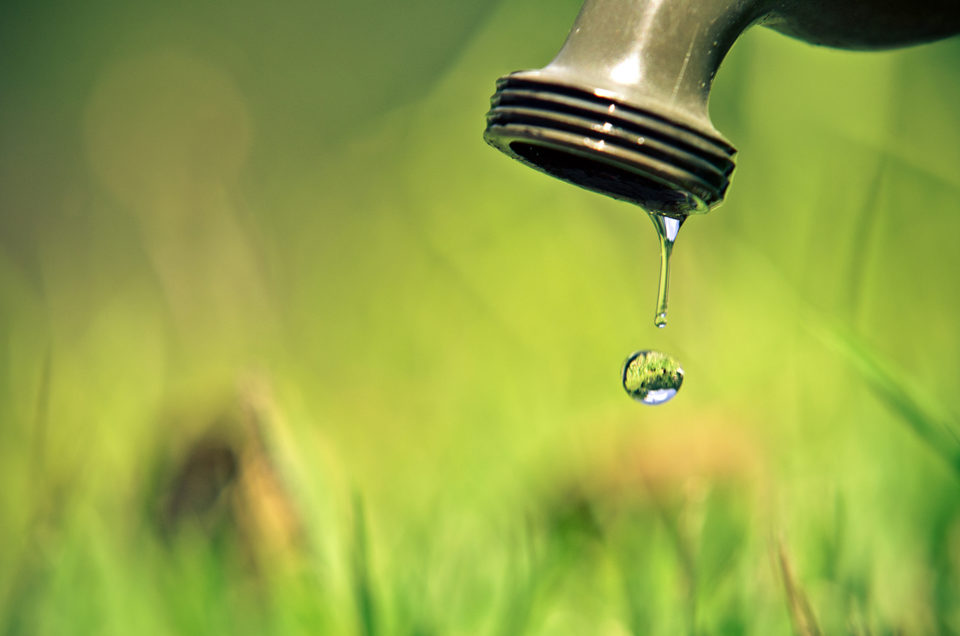 Water drop from tap