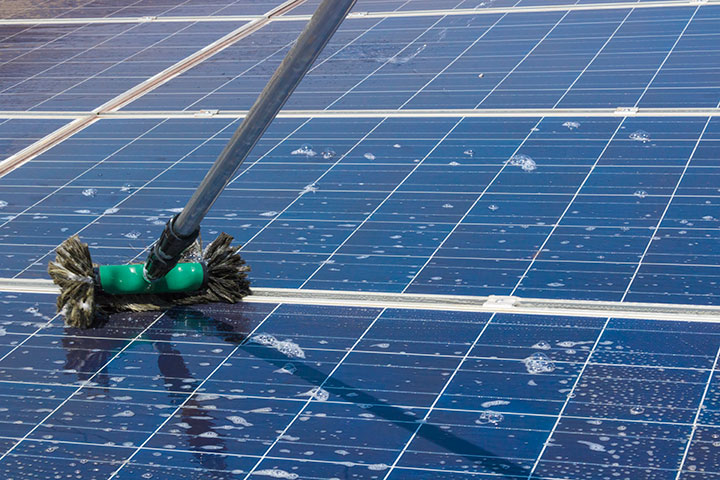 solar panel cleaning