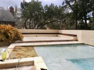 after pool deck cleaning pressure washing Austin