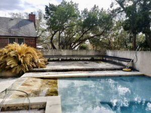 before pool deck cleaning pressure washing Austin