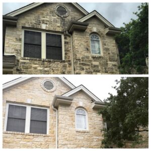 soft washing limestone Austin