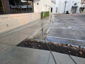 Restaurant exterior cleaning in Austin.